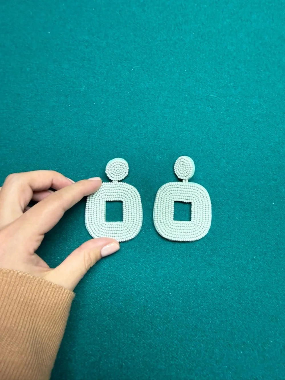 Nordstrom Beaded Square Drop Earrings